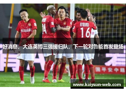 好消息，大连英博三强援归队，下一轮对鲁能首发登场